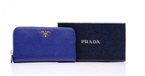 prada blue wallet